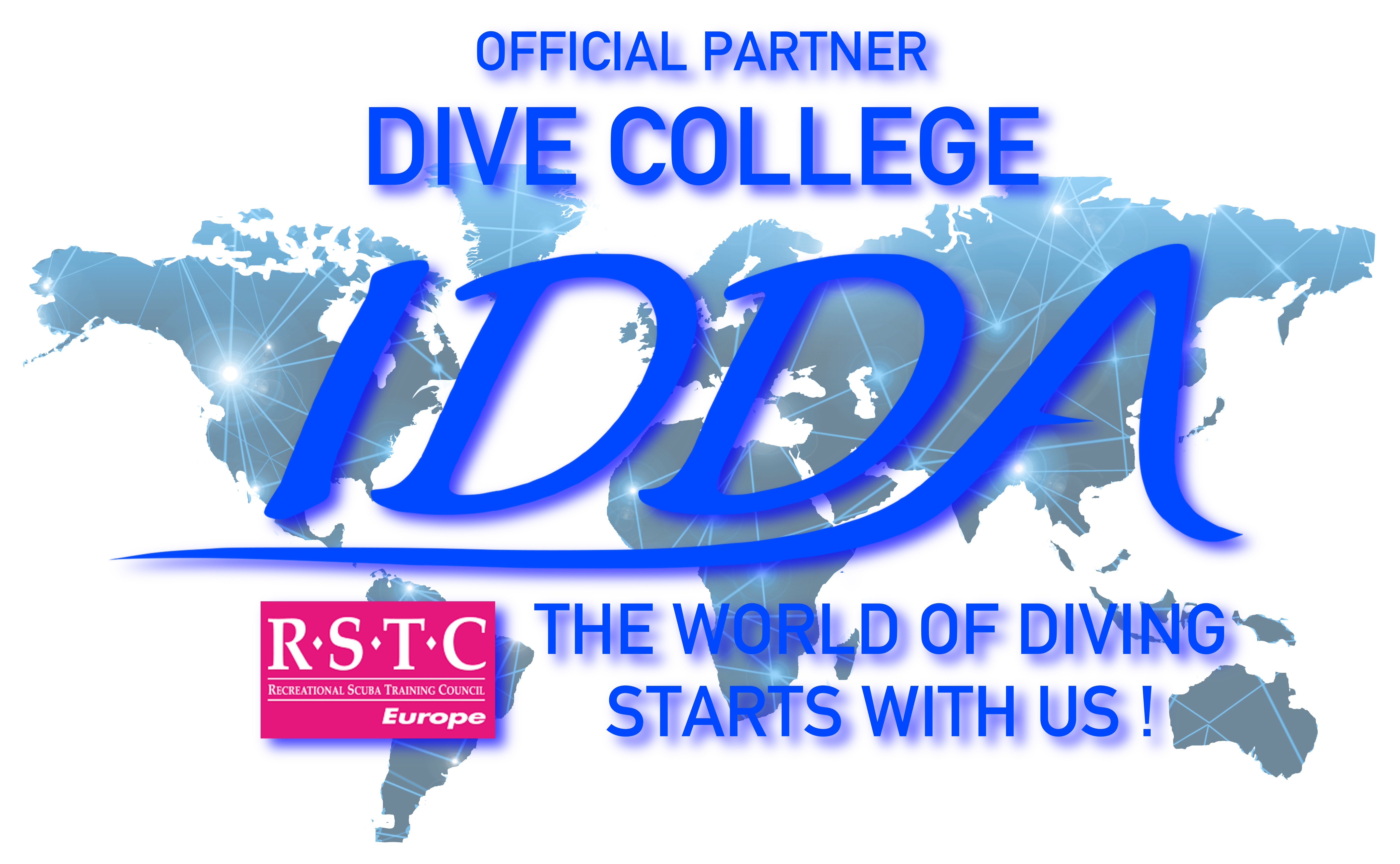 idda college logo world blue small